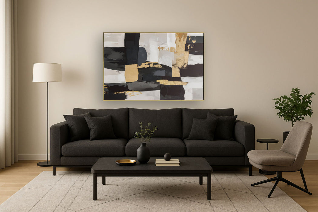 Shadow Alloy Blocks - 40" x 60" Framed Wall Art