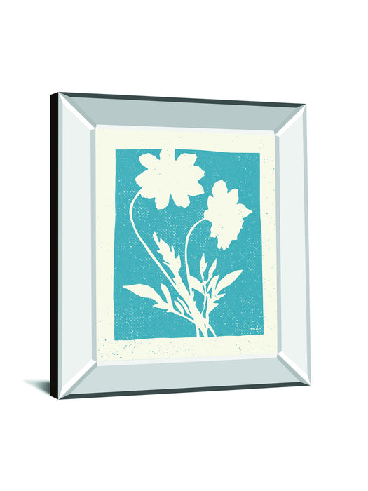 Joyful Spring I By Moira Hershey - Mirror Framed Print Wall Art - Blue