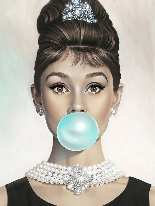 Audrey (Framed Small) - Light Blue