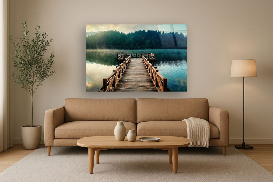 Tempered Glass With Foil - Dock Views - Light Blue