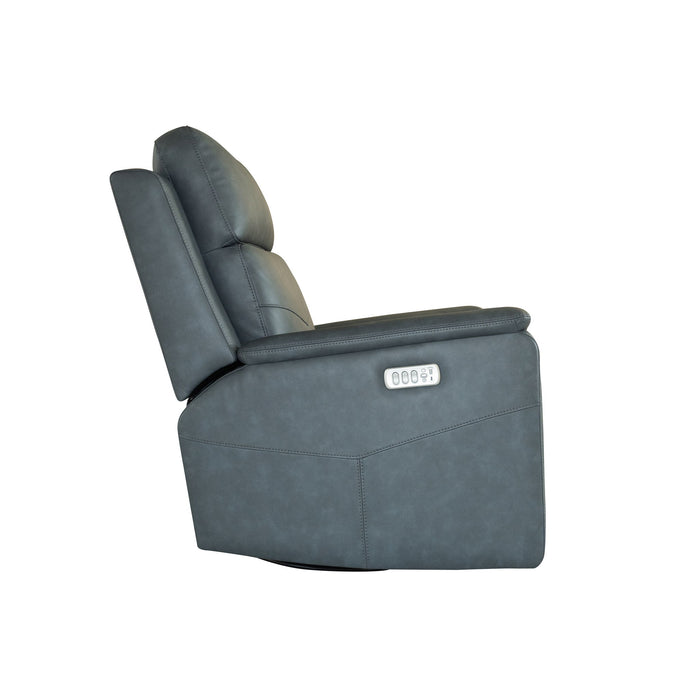 Vernon - Power Swivel Gliding Recliner With Power Headrest, Lumbar, Heat & Massage