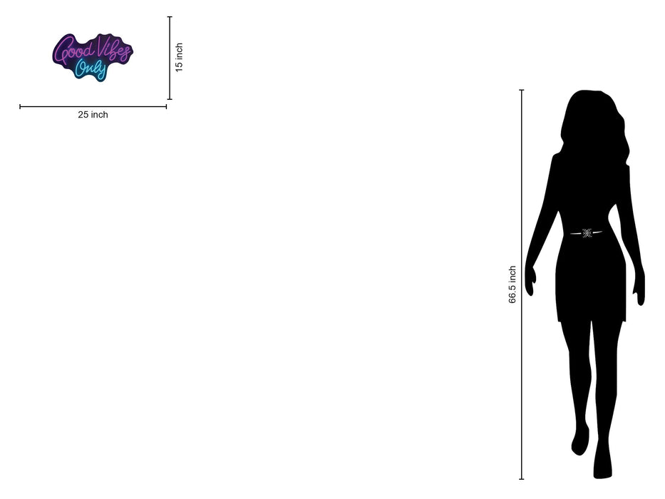 Neon Good Vibes Only - Purple