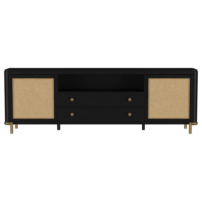 Arini - Rattan Cane 2-Door TV Stand Media Console