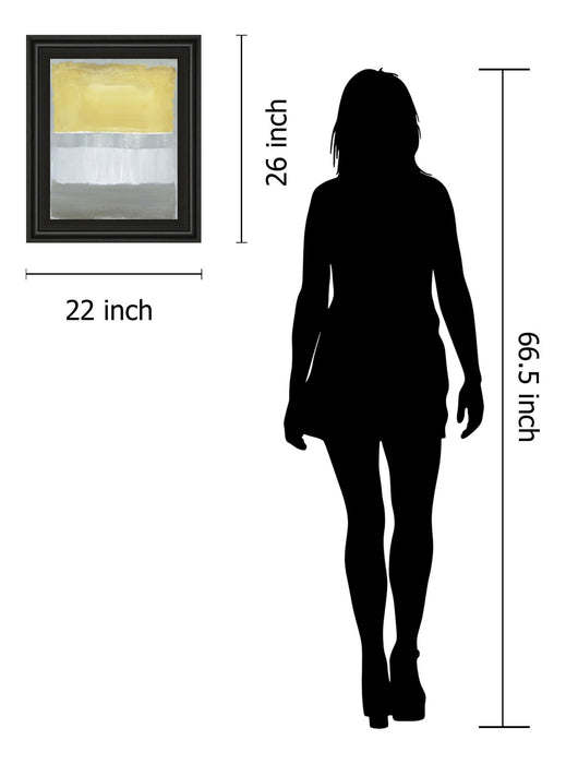 Halflight I By Caroline Gold - Framed Print Wall Art - Yellow