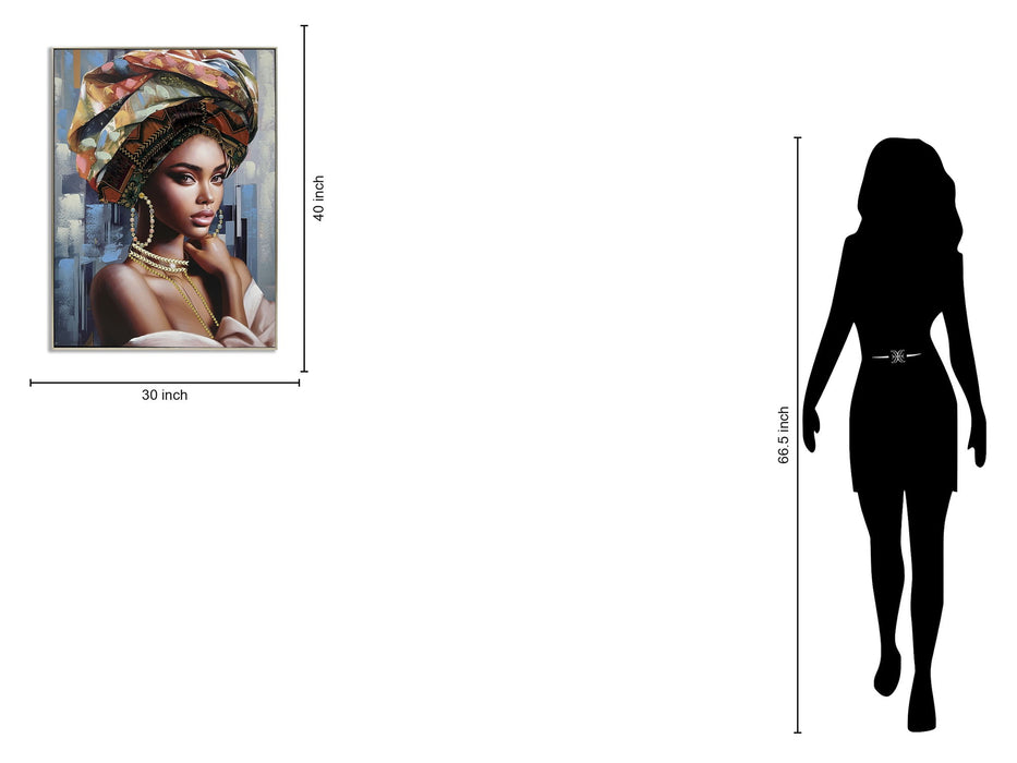 Radiant Muse - 40" x 30" Framed Wall Art