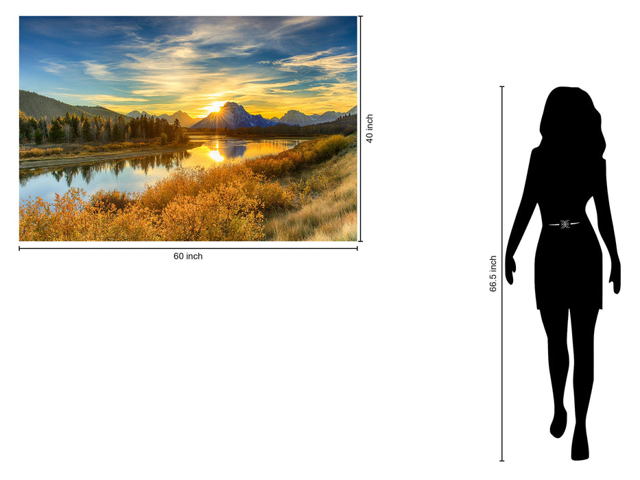 Tempered Glass With Foil - Lake By the Mountain - Yellow