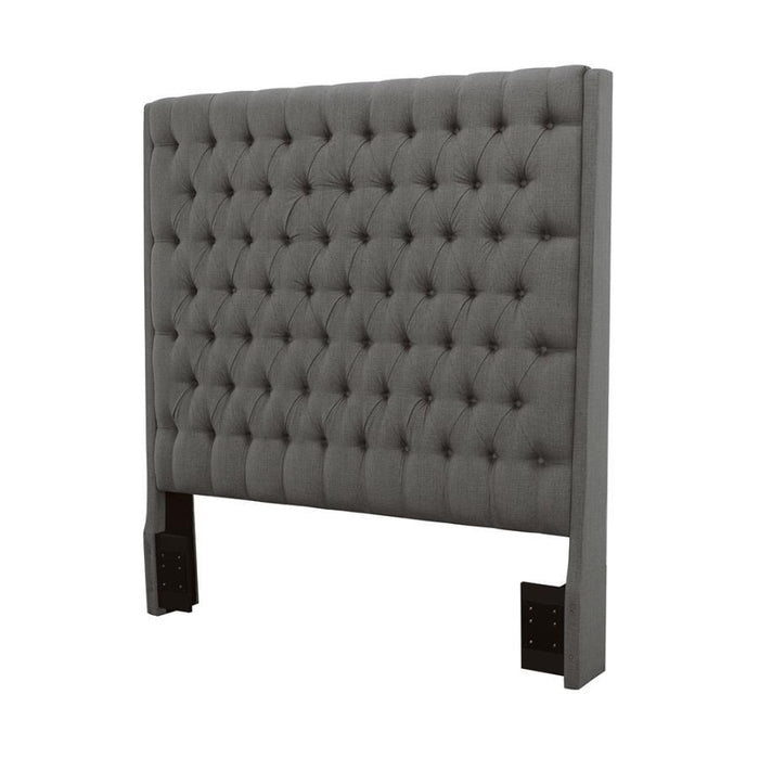 Camille - Upholstered Queen Panel Headboard - Gray