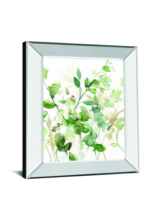 Sage Garden I By Carol Robinson - Mirror Framed Print Wall Art - Green