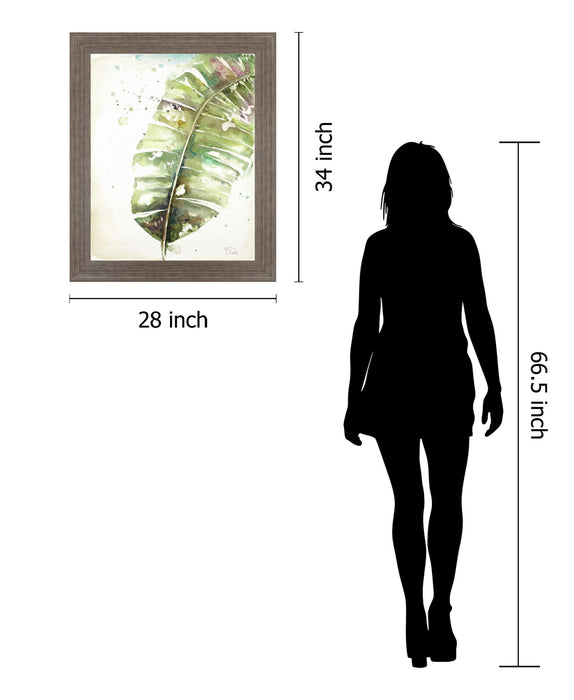 Verdant Splash - 28" x 34" Framed Wall Art