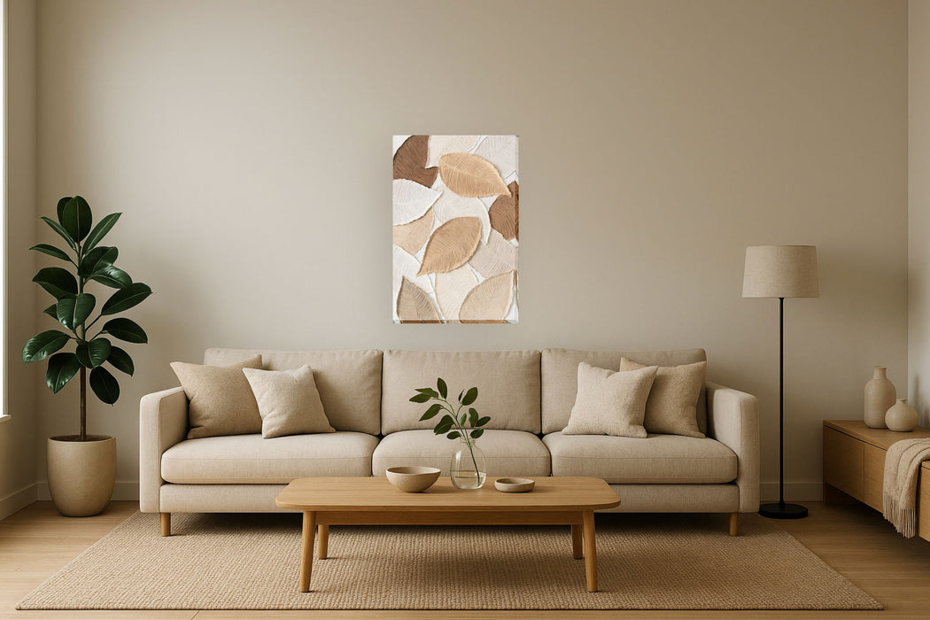 Textured Autumn Whimsy - 32" x 47" Framed Wall Art