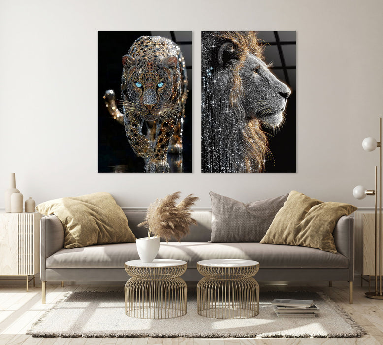 Starlit Sovereign II Tempered Glass With Foil & Rhinestones - Black / Gold