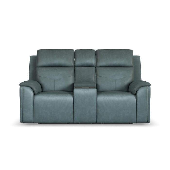 Vernon - Power Reclining Loveseat With Console, Power Headrests, Lumbar, Heat & Massage