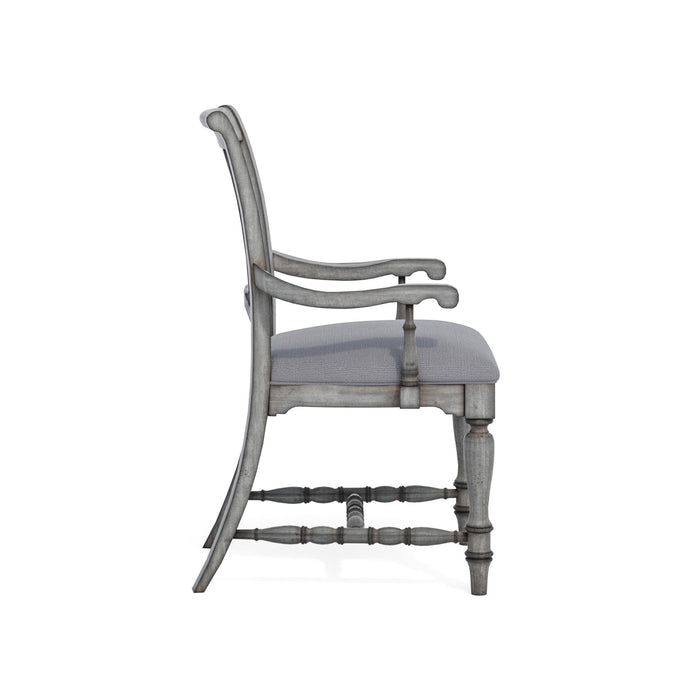 Plymouth - Upholstered Arm Dining Chair (Set of 2) - Gray