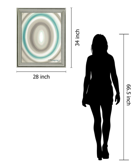 Aqua Ripple - 28" x 34" Framed Wall Art