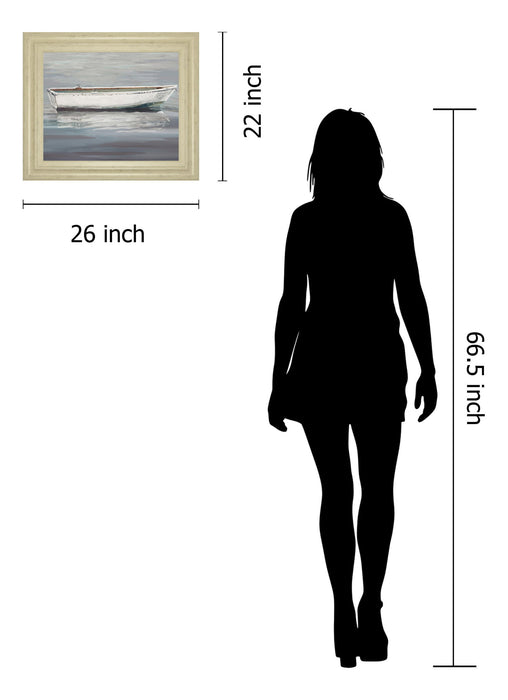 Gentle Anchorage By Mark Chandon - Framed Print Wall Art - Pearl Silver