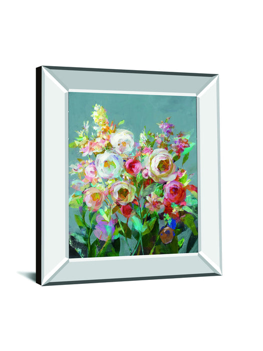 Joy Of The Garden I By Danhui Nai - Mirror Framed Print Wall Art - Pink