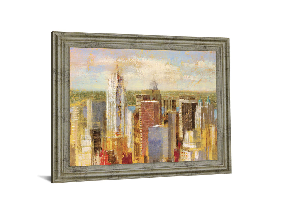 Sunlit Skyline - 28" x 34" Framed Wall Art
