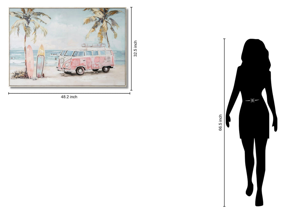 Pastel Surf Getaway - 33" x 48" Framed Wall Art