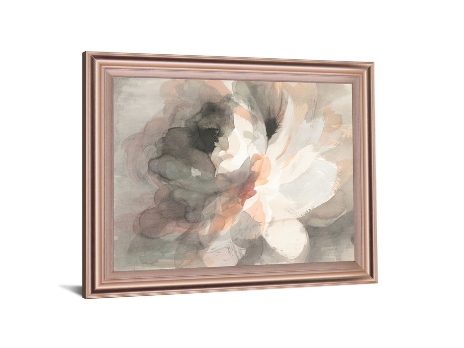 Whispered Petal Dawn - 28" x 34" Framed Wall Art - Beige