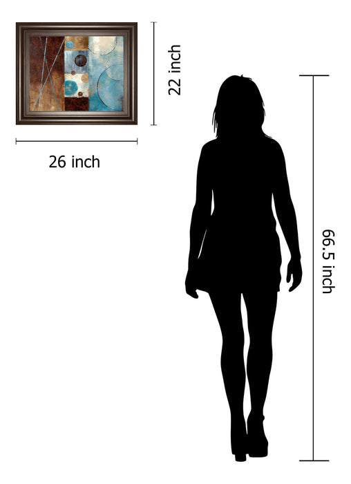 Roll With It I By Nan - Framed Print Wall Art - Blue