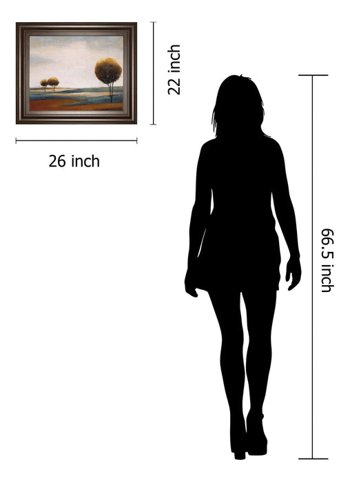 Tranquil Plains Il By Ursula Salemink-Roos - Framed Print Wall Art - Dark Brown