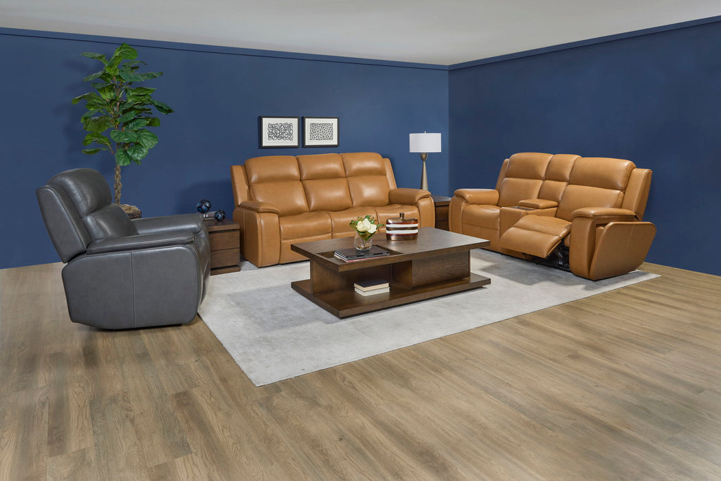 Ziggy - Power Reclining Loveseat With Console, Power Headrest, Lumbar, Heat & Massage