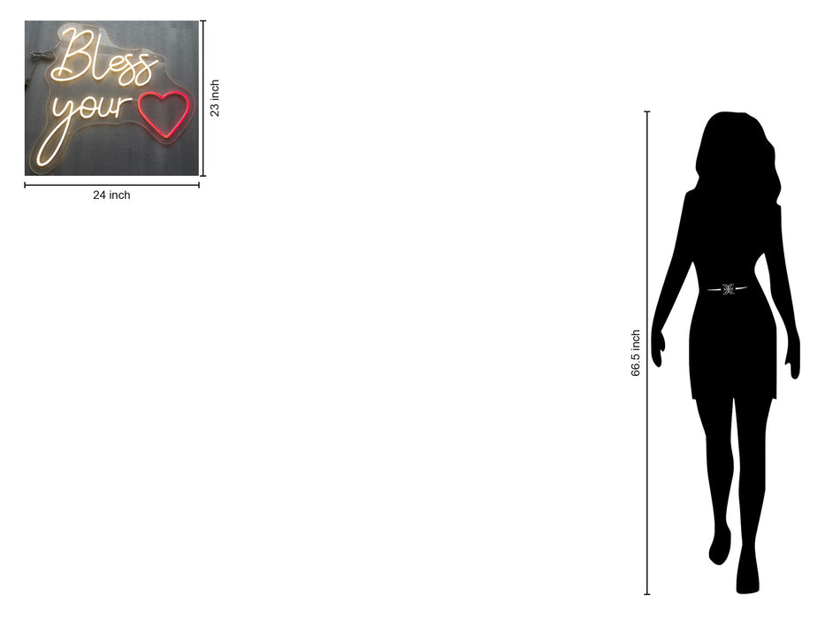 Neon Bless Your Heart - Yellow