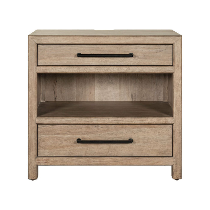 Proximity Place - Bedside Chest With Charging Station - Barley Buff