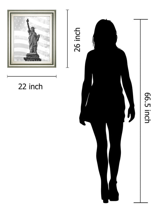 Liberty Flag By Roffman, R. - Framed Print Wall Art - Black