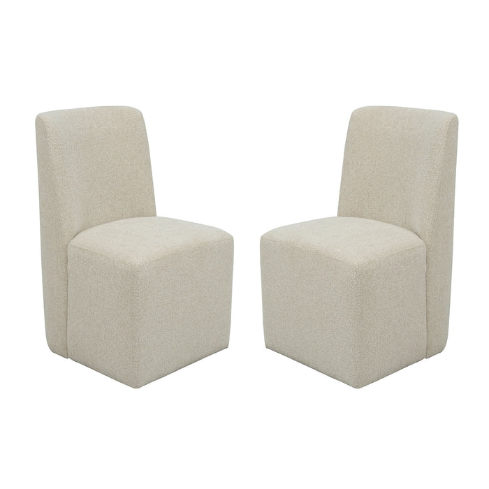 Waterfall - Upholstered Dining Chair (Set of 2) - Beige / Deep Ebony