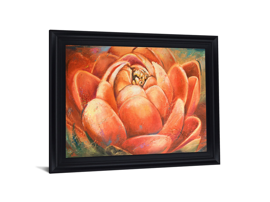 Saffron Petal Radiance - 28" x 34" Framed Wall Art