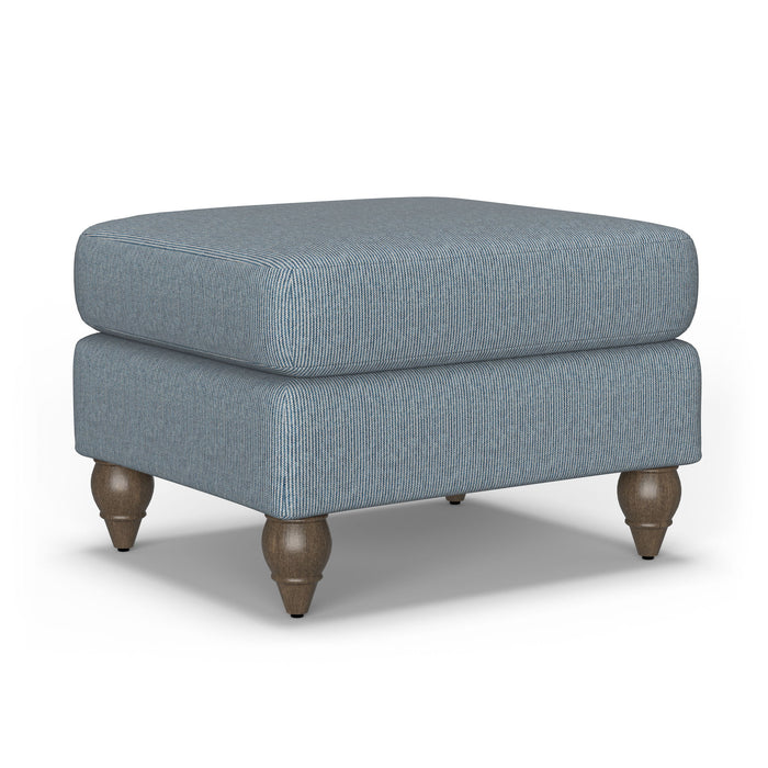 Moxy - Fabric Ottoman, Round Turned Legs