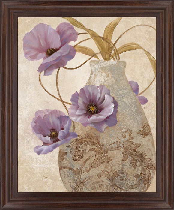 Whispering Violet Blooms - 28" x 34" Framed Wall Art