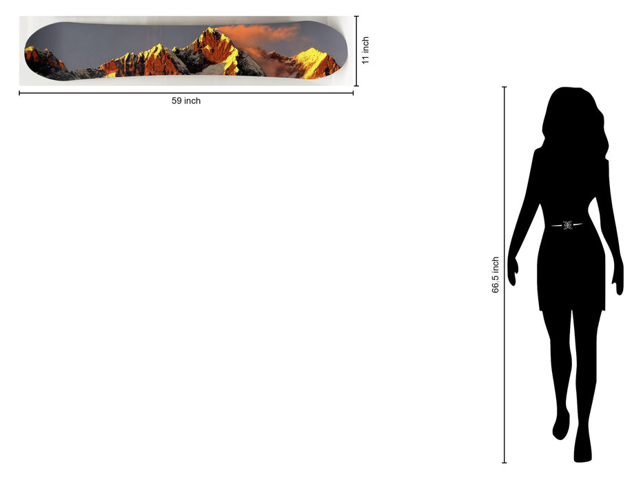 Snowboard - Mountains (Dusk/Dawn) - Orange