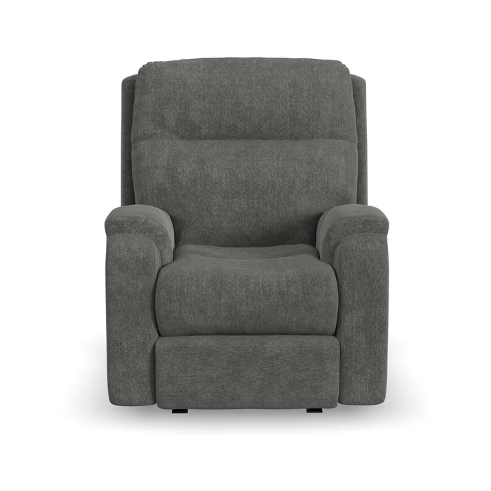 Penn - Fabric Power Rocking Recliner With Power Headrest & Lumbar