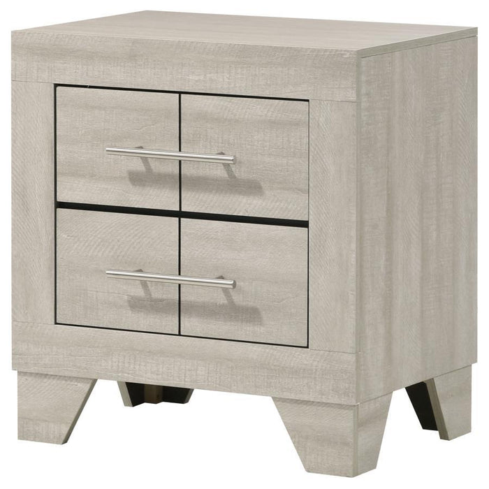 Trenton - 2-Drawer Nightstand Bedside Table - Rustic Cream