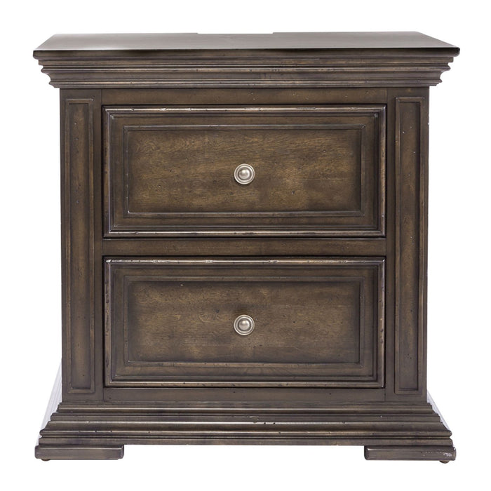 Big Valley - 2 Drawer Night Stand w/ Charging Station