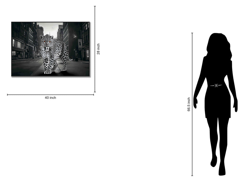 Noir Stroll - 28" x 40" Framed Wall Art