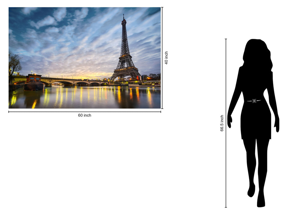 Tempered Glass Plus Foil Eiffel Tower - Blue