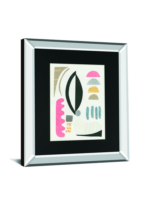 Mixed Shapes II By Courtney Prahl Mirrored Frame - Black