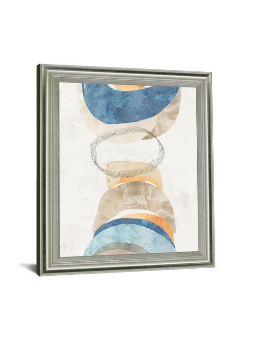 Stacked Serene Shapes - 28" x 34" Framed Wall Art