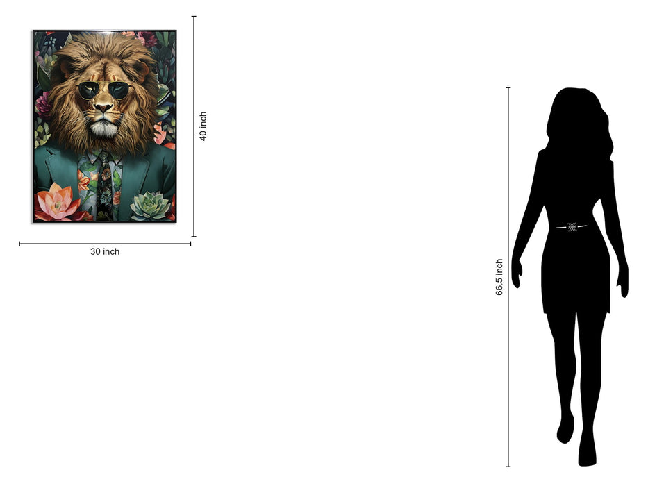 Floral King Swagger - 40" x 30" Framed Wall Art