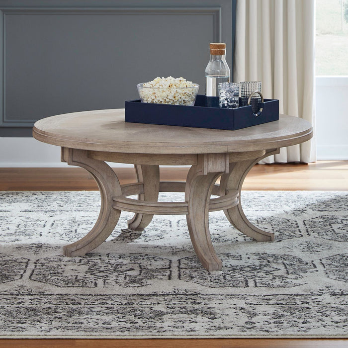 New Haven - Round Cocktail Table - Sanctuary White