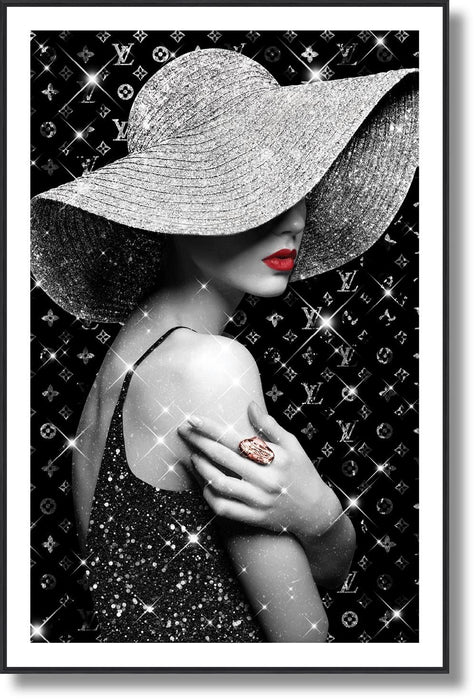 Silver Allure Portrait - 47" x 32" Framed Wall Art