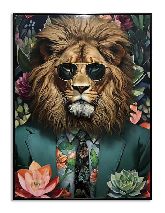 Floral King Swagger - 40" x 30" Framed Wall Art