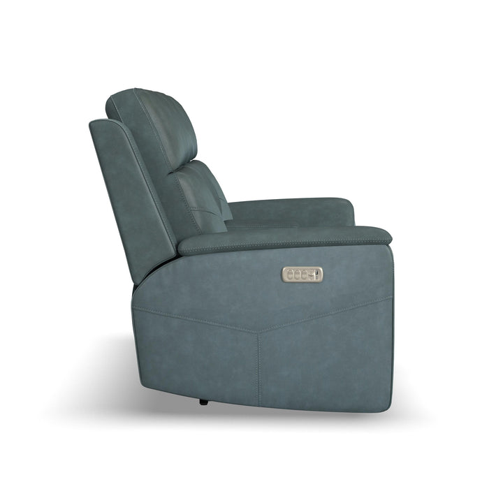 Vernon - Power Reclining Loveseat With Console, Power Headrests, Lumbar, Heat & Massage
