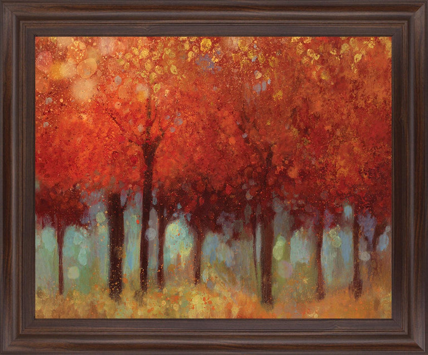 Crimson Canopy - 28" x 34" Framed Wall Art