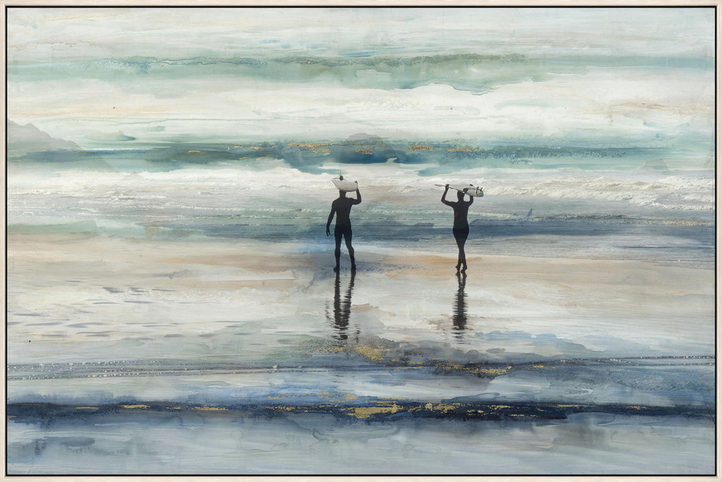 Surfer Stroll - 32" x 48" Framed Wall Art