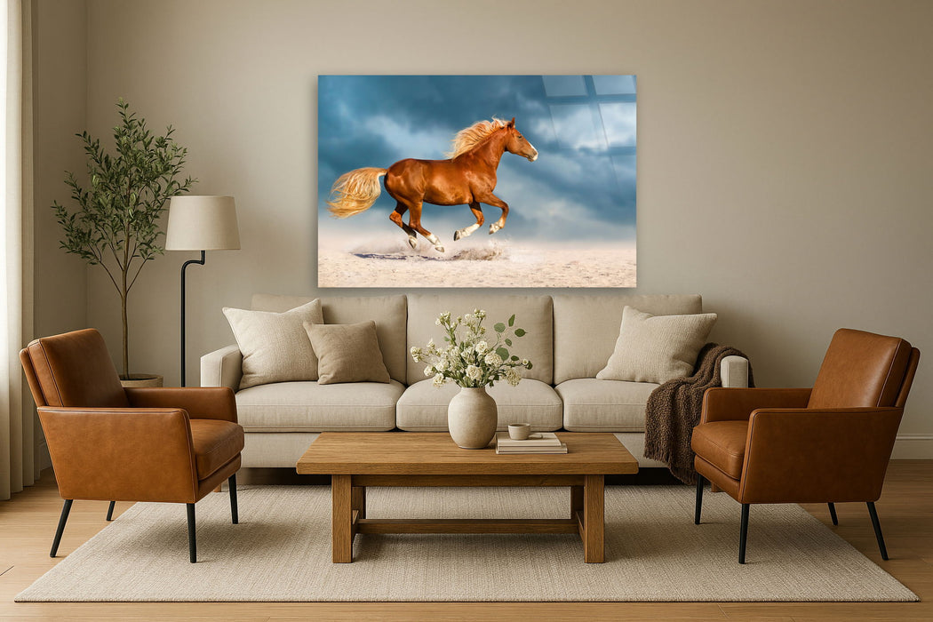 Tempered Glass With Foil - Golden Gallop - Light Brown