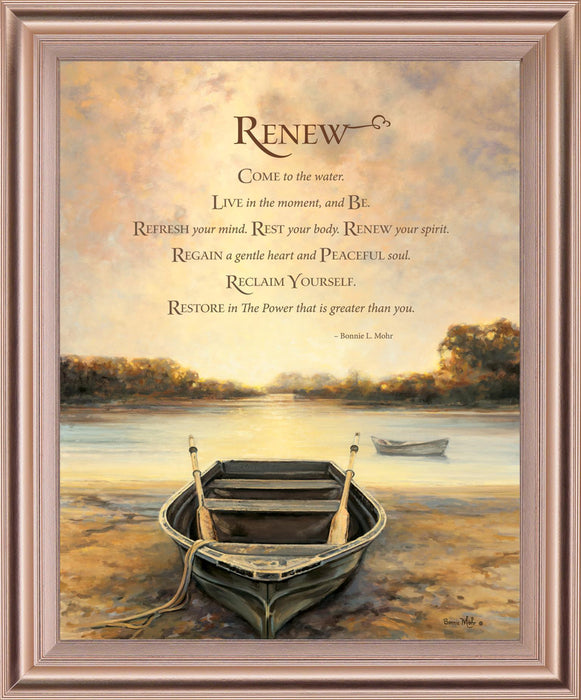 Tranquil Rowboat Morning - 28" x 34" Framed Wall Art
